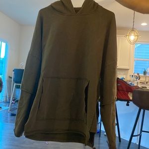 Zara Yeezy vibe hoodie. Dark brown.